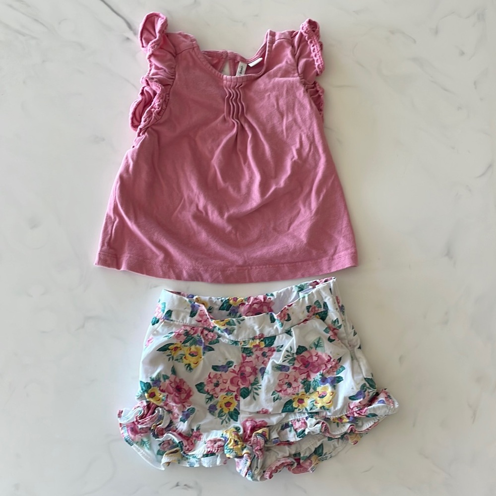 Janie and Jack summer shirt and tank set